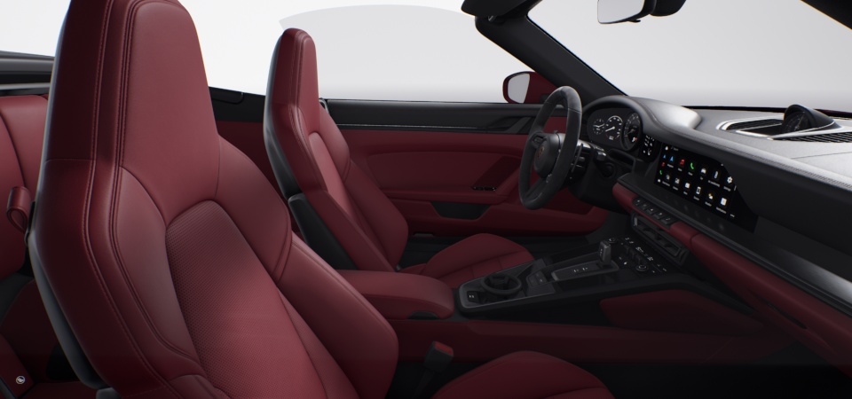 Leather Interior in Black/Bordeaux Red