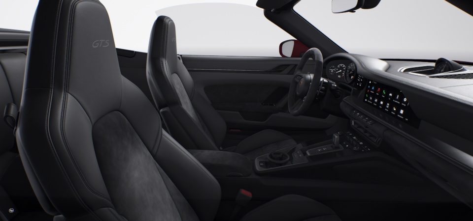 Race-Tex interior package with extensive items in leather