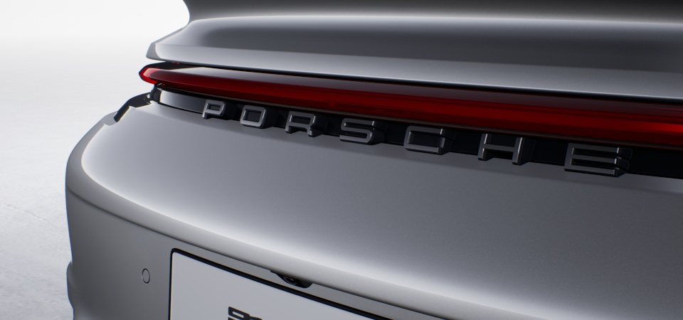 Lettering 'PORSCHE' peinte en Noir (finition brillante)