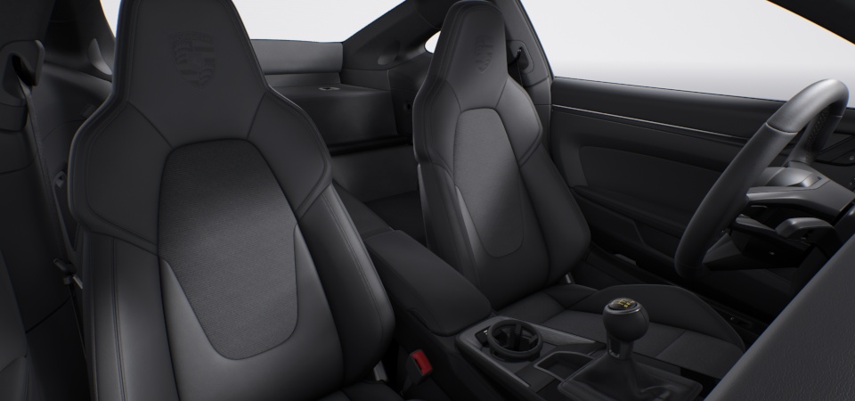 Standard Interior in Black with Fabric Seat Centers
