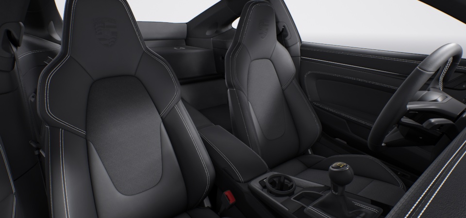 Interior with extensive leather items in Black with contrasting color GT Silver