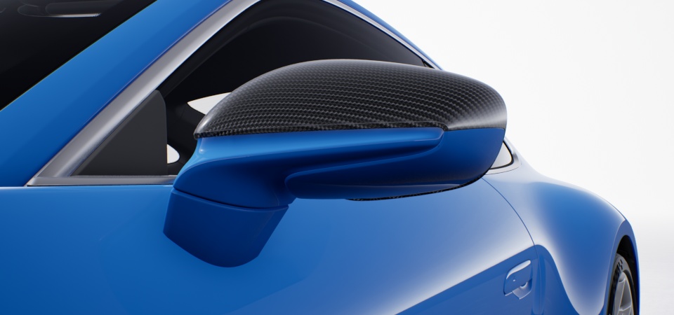 Exterior Mirror Upper Trims Carbon