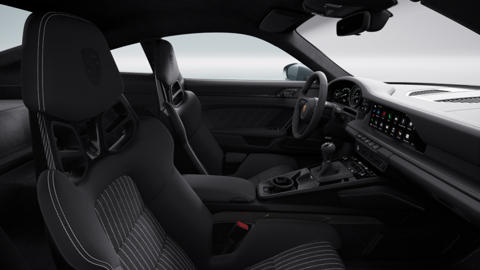 Interior with extensive leather items in Black with contrasting color GT Silver