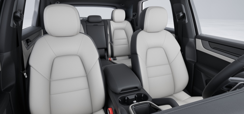 Leather interior in two-tone combination, smooth-finish leather Black-Crayon