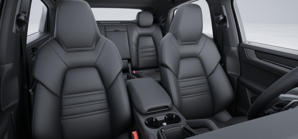 Partial leather interior in Black, Seats in smooth-finish leather Black