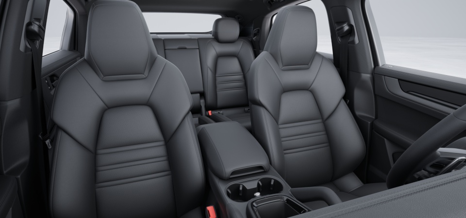 Club Leather Interior in Basalt Black with cross stiching