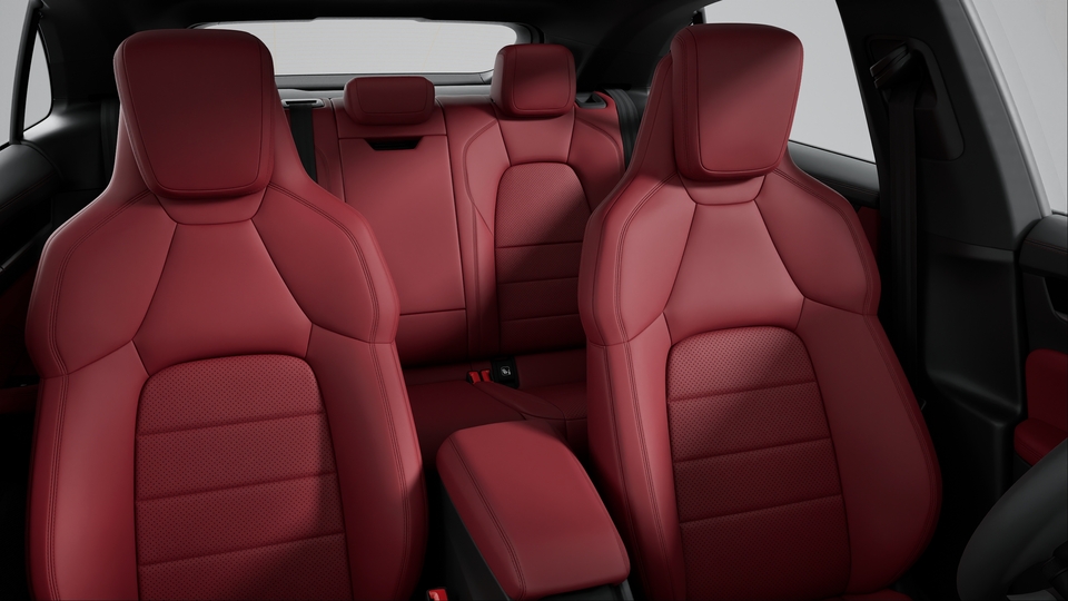 Leather Interior in Black/Bordeaux Red