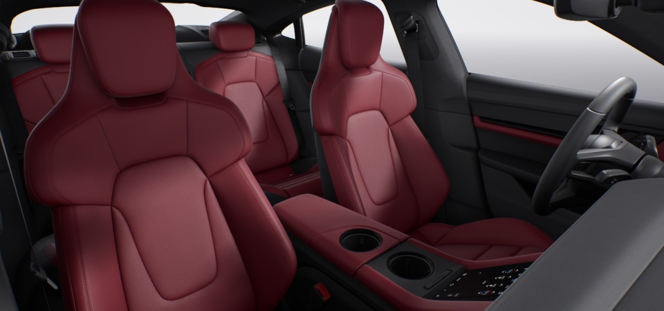 Leather Interior in Black/Bordeaux Red