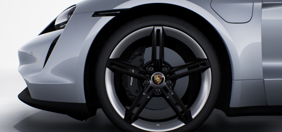Centro da roda com escudo Porsche colorido