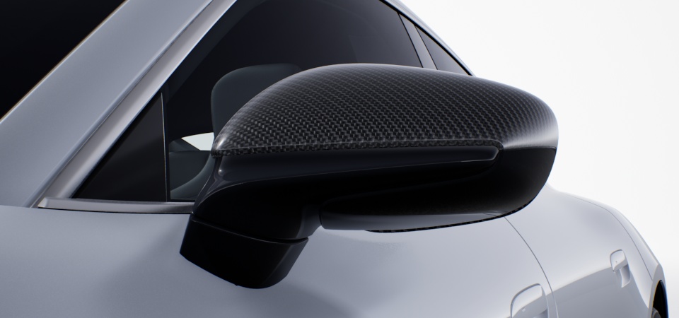 Exterior Mirror Upper Trim in Carbon Fibre