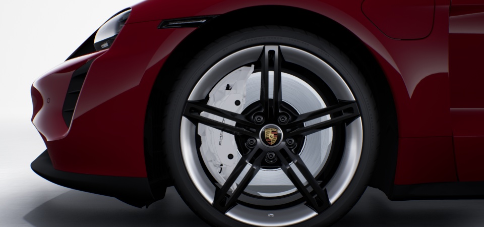 Porsche Surface Coated Brake (PSCB) with Brake Calipers with White Finish