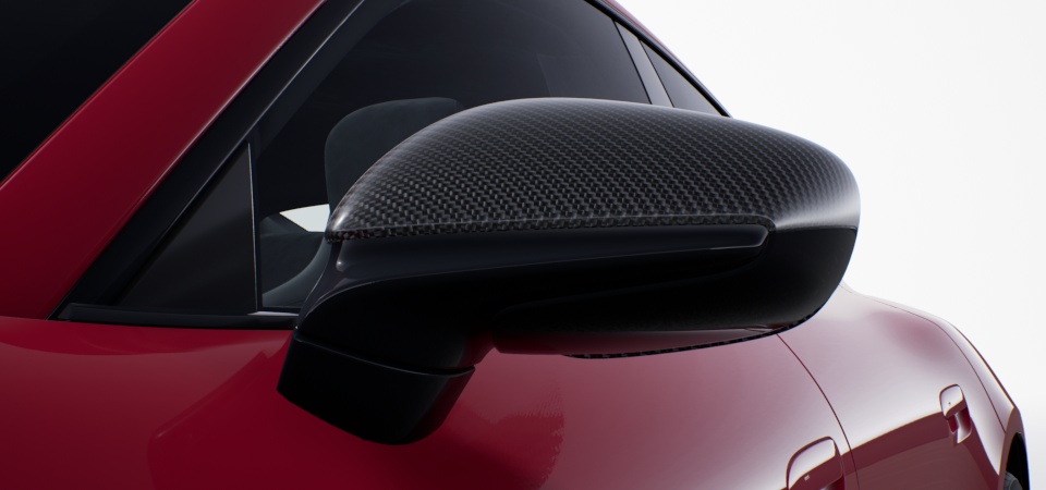 Exterior Mirror Upper Trim in Carbon Fibre