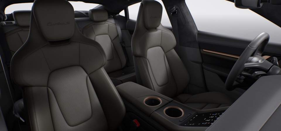 Olea Club Leather Interior in Basalt Black/Meranti Brown