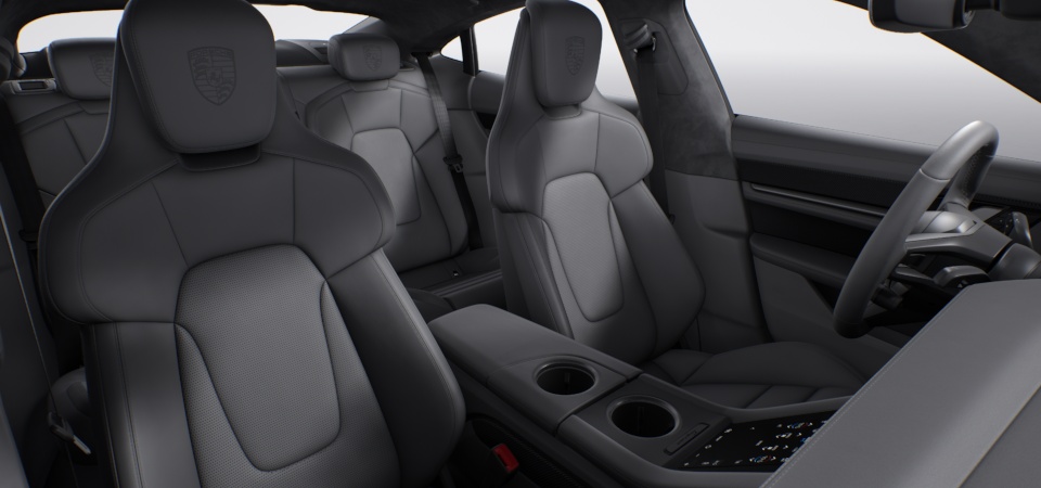Porsche Crest on Headrests (Front and Outer Rear Seats)