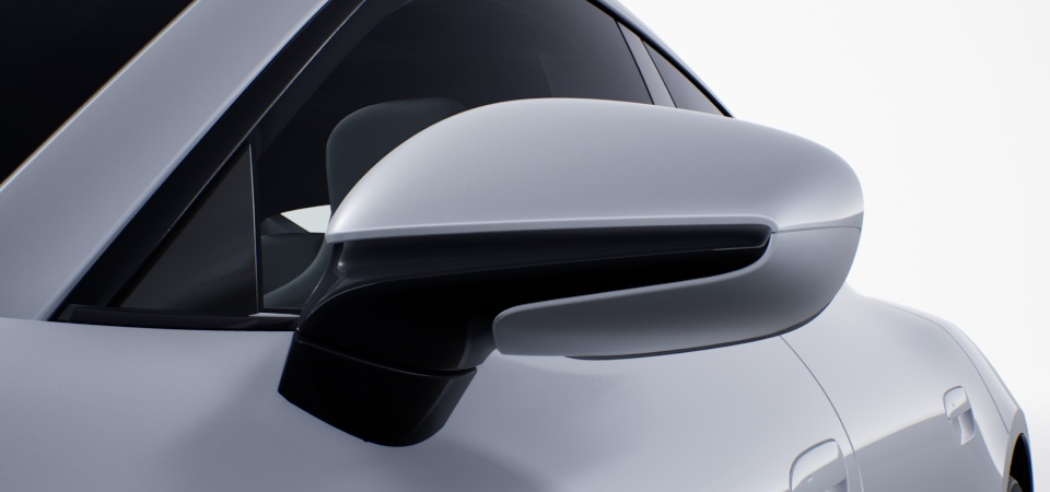 Exterior Mirror Lower Trim in Exterior Colour and Base in High Gloss Black