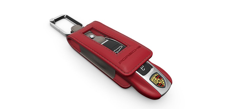 Personalised Vehicle Key Leather with Key Pouch