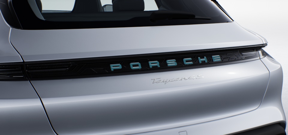 Light Strip with "PORSCHE" Logo in Glacier Blue