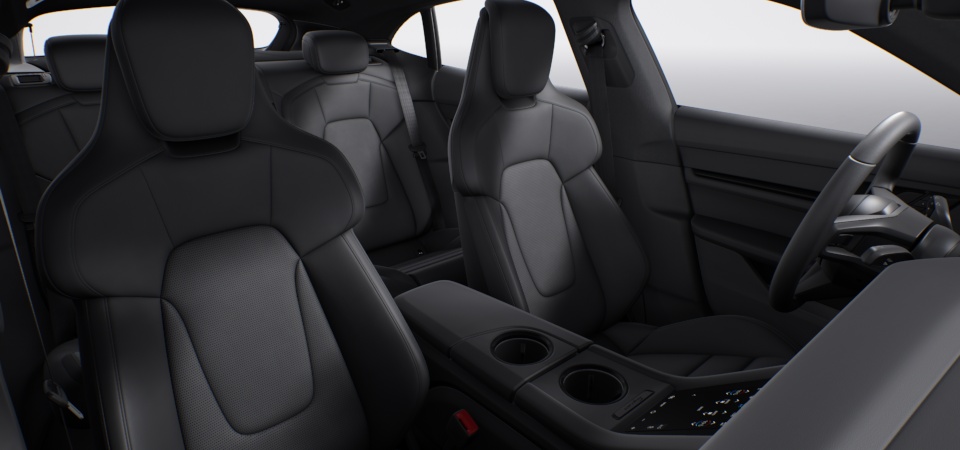 Partial Leather Interior, Black