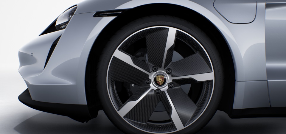 21-inch Taycan Exclusive Design Wheels with Aeroblades Carbon