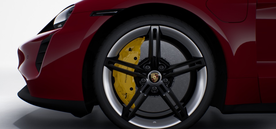 Porsche Ceramic Composite Brake (PCCB) with Brake Calipers with Yellow Finish