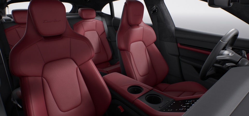 Two-Tone Leather Interior, Smooth-Finish Leather, Black/Bordeaux Red