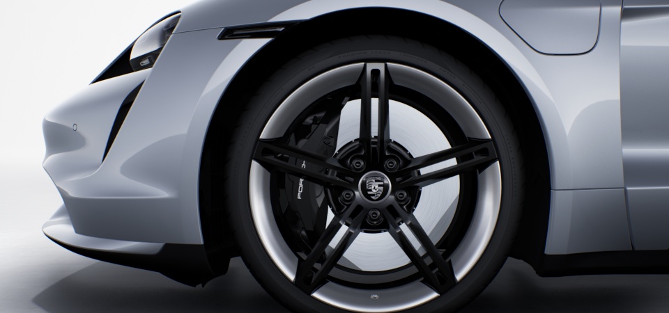 Porsche Surface Coated Brake (PSCB) with Brake Calipers painted in Black (high-gloss)