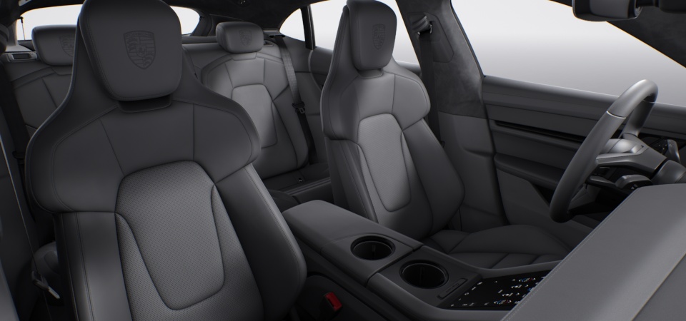 Porsche Crest on Headrests (Front and Outer Rear Seats)