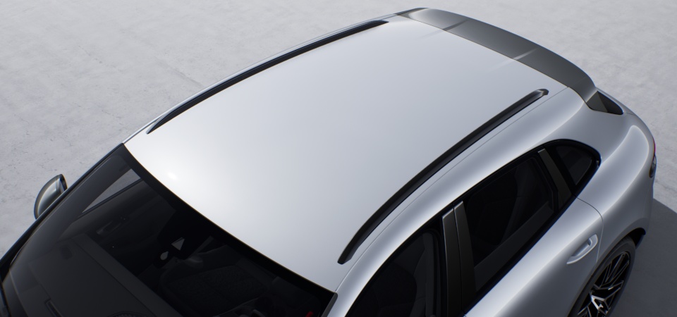 Roof rails in aluminium, painted in black (high-gloss)