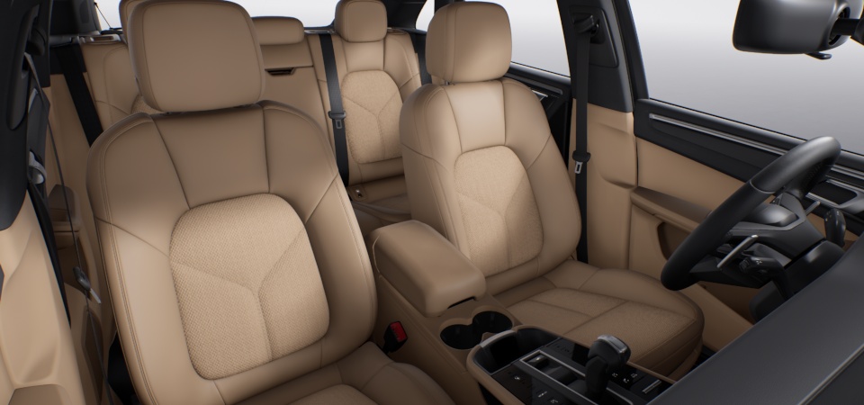 Leather Interior in Black and Mojave Beige