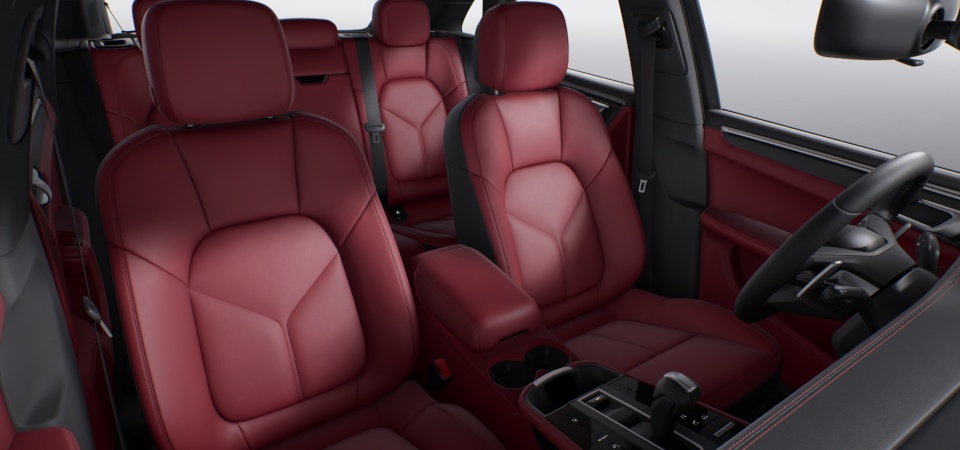 Leather Interior in Black/Bordeaux Red