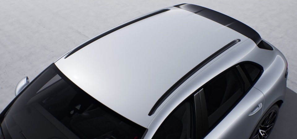 Roof rails in aluminium, painted in black (high-gloss)