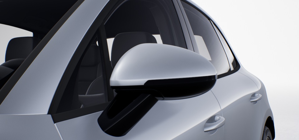 SportDesign Exterior Mirror Lower Trims Including Mirror Base Painted in High Gloss Black