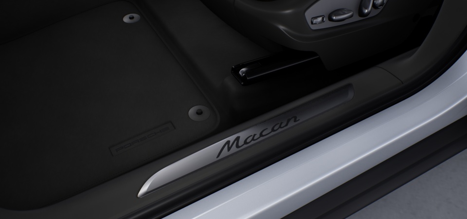 Door-Sill Guards in Brushed Aluminium with Model Designation