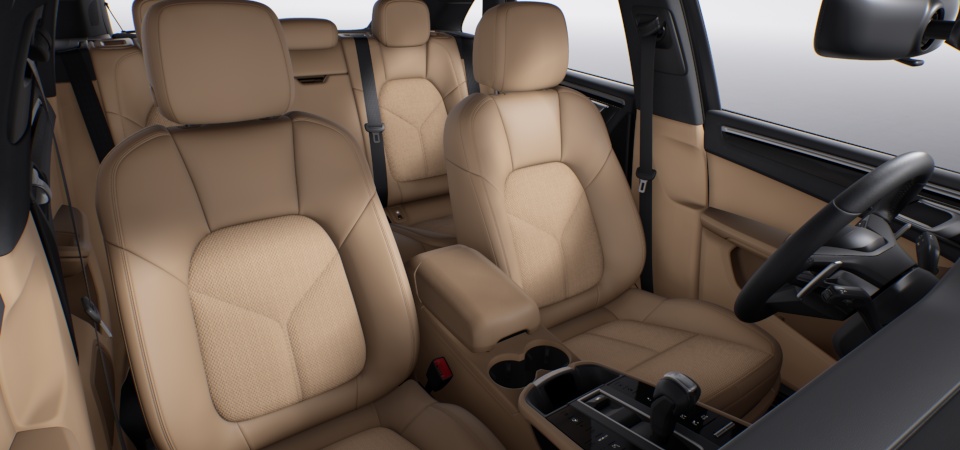 Leather Interior in Black and Mojave Beige