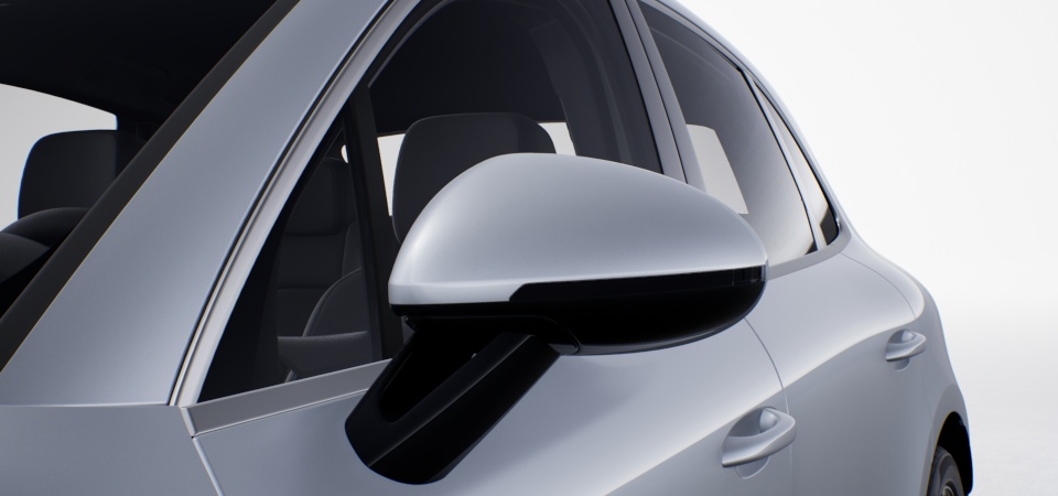 SportDesign Exterior Mirror Lower Trims Including Mirror Base Painted in High Gloss Black