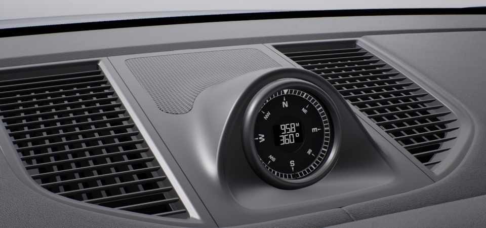 Compass display on dashboard
