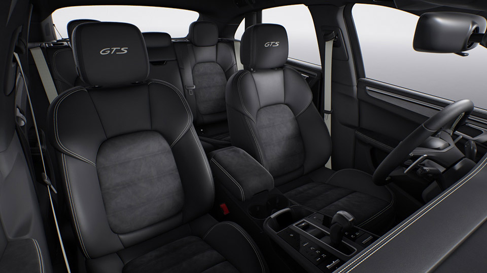 GTS Interior in Black with Deviated Stitching in Chalk i.c.w. GTS Sport Package