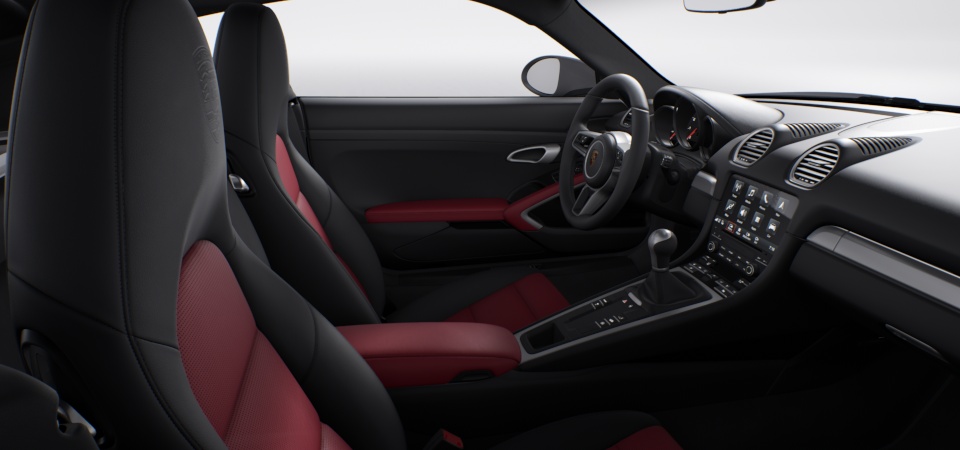 Black / Bordeaux Red Leather package with partial leather interior