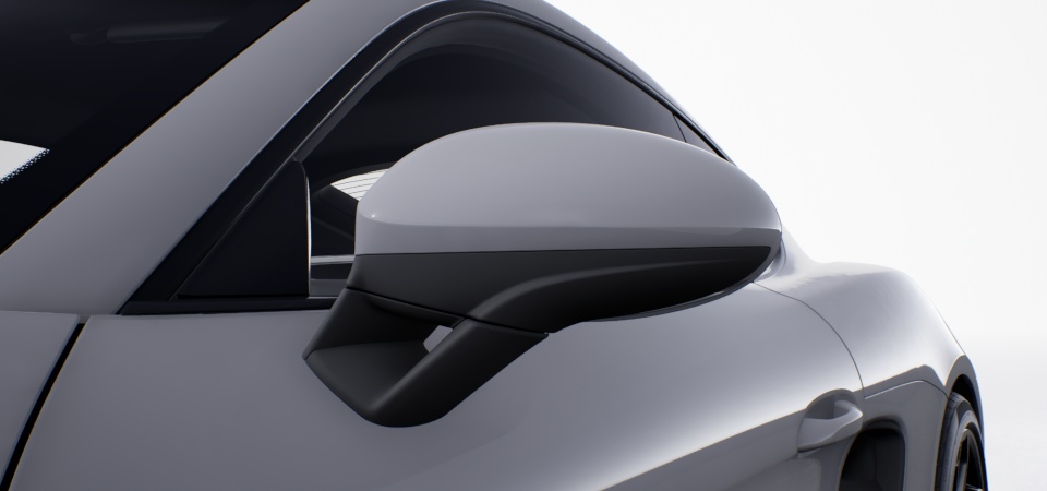 Side window trims and window triangle trims painted in black (high-gloss)