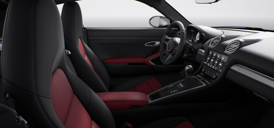 Black / Bordeaux Red Leather package with partial leather interior