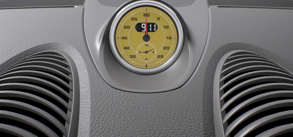 Sport Chrono stopwatch instrument dial racing yellow