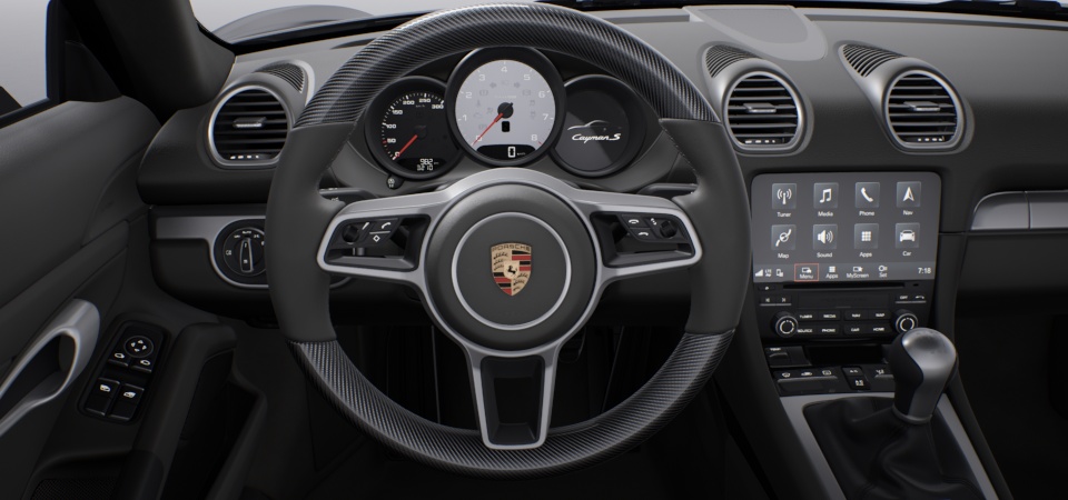 Heated Multifunction Sport Steering Wheel in Carbon Fiber