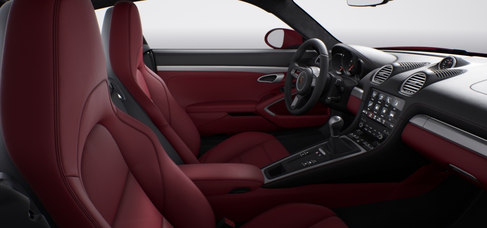 Leather Interior in Black/Bordeaux Red