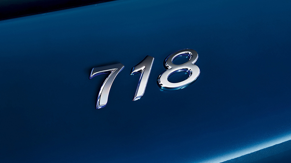 Model Designation Logo on Rear Changed to "718"