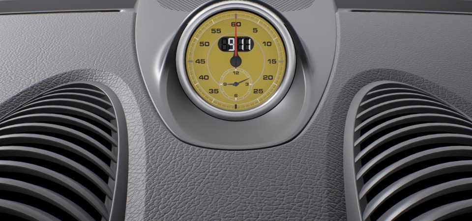 Sport Chrono stopwatch instrument dial racing yellow
