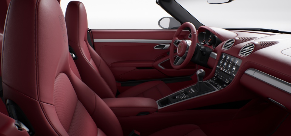 Leather Interior in Bordeaux Red