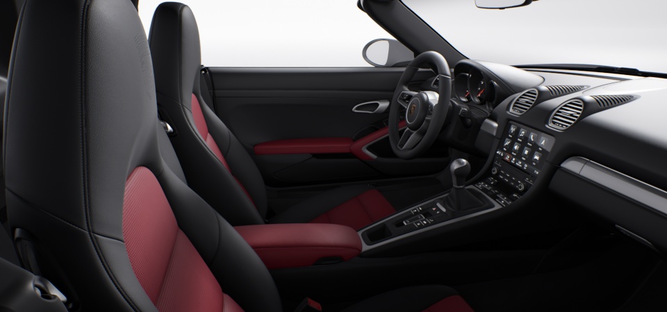 Black / Bordeaux Red Leather package with partial leather interior