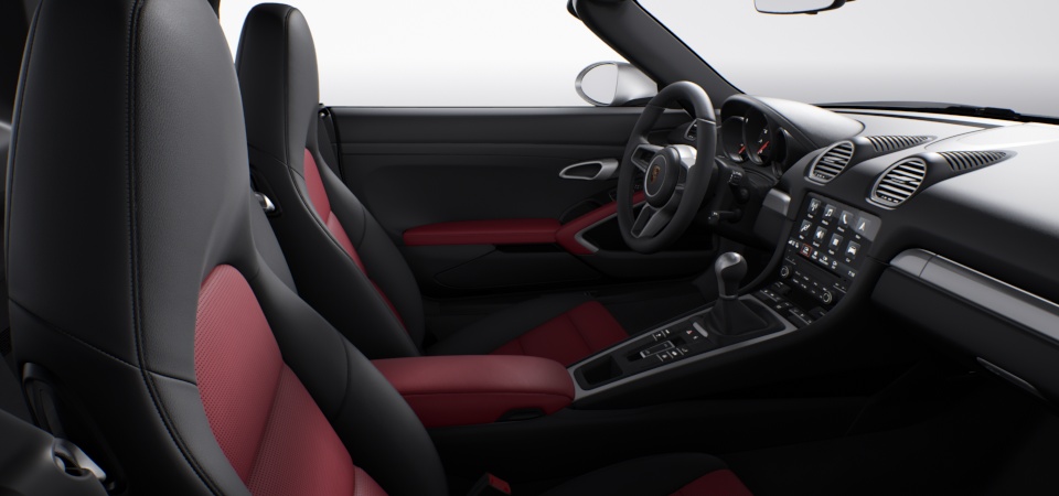 Black / Bordeaux Red Leather package with partial leather interior