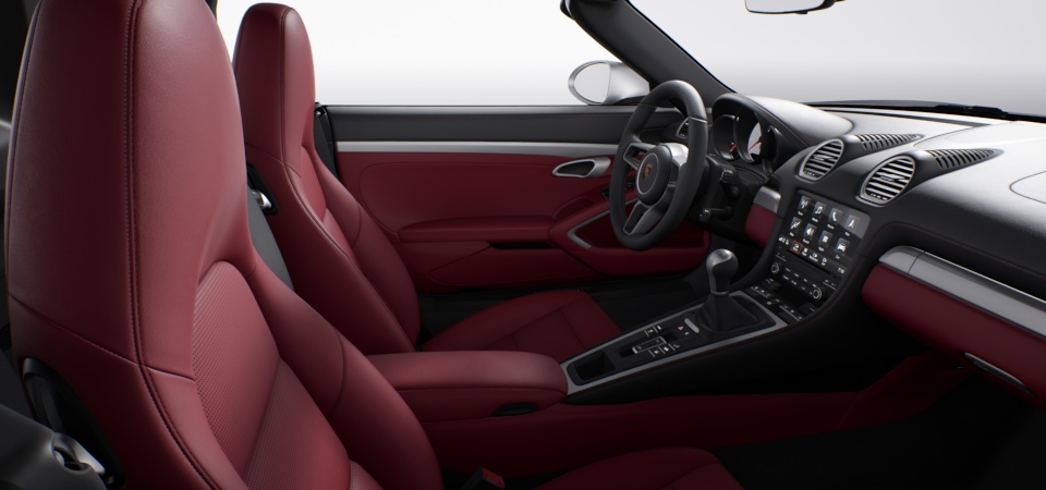 Two-tone leather interior in two-tone combination Black-Bordeaux Red