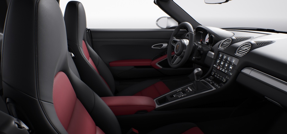 Black / Bordeaux Red Leather package with partial leather interior